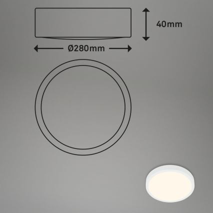 Briloner 3700-016 - Φωτιστικό οροφής LED RUNA LED/16W/230V 3000K διάμετρος 28 cm λευκό