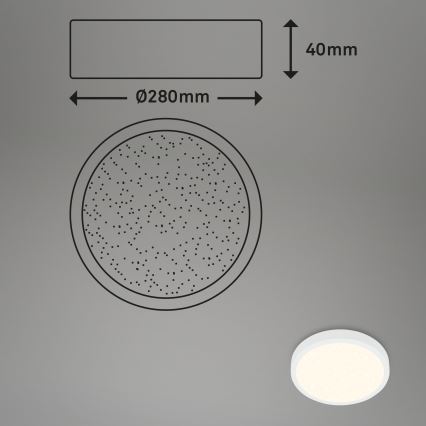 Briloner 3701-016 - LED Dimmable φωτιστικό οροφής RUNA LED/18W/230V 2700-6500K λευκό + τηλεχειριστήριο