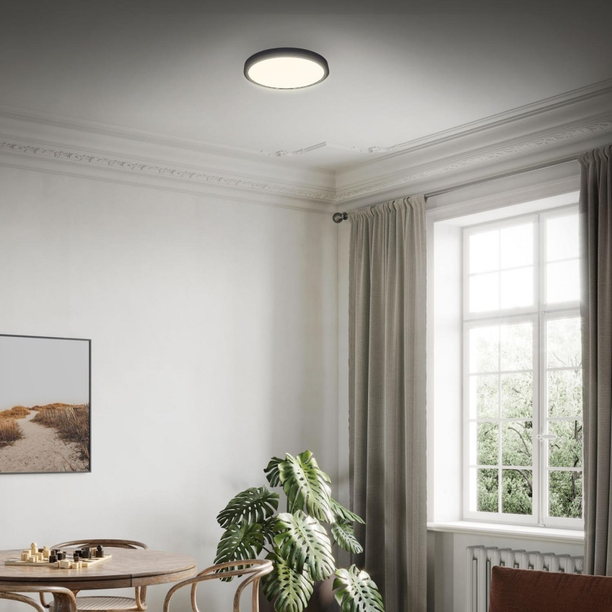 Briloner 3703-015 - Φωτιστικό οροφής LED RUNA LED/24W/230V 3000K διάμετρος 38 cm μαύρο