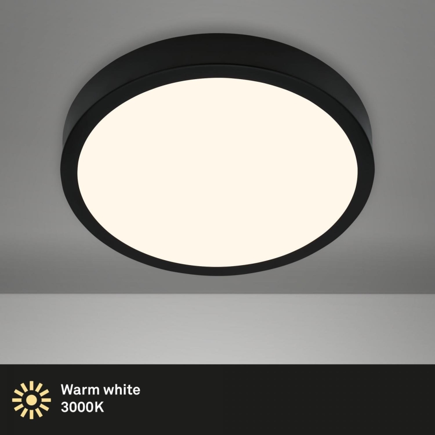Briloner 3703-015 - Φωτιστικό οροφής LED RUNA LED/24W/230V 3000K διάμετρος 38 cm μαύρο