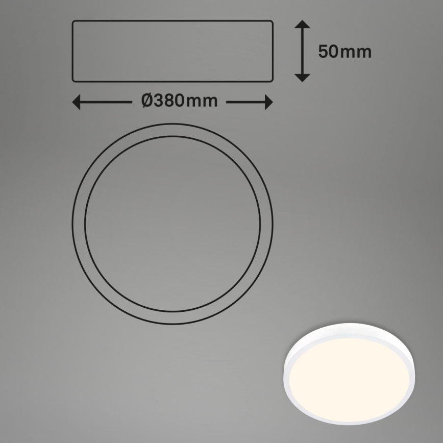 Briloner 3703-016 - Φωτιστικό οροφής LED RUNA LED/24W/230V 3000K διάμετρος 38 cm λευκό