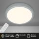 Briloner 3704-014-LED Dimmable φωτιστικό οροφής RUNA LED/22W/230V 2700-6500K ασήμι + τηλεχειριστήριο