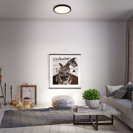 Briloner 3704-015 - LED Dimmable φωτιστικό οροφής RUNA LED/22W/230V 2700-6500K μαύρο + τηλεχειριστήριο