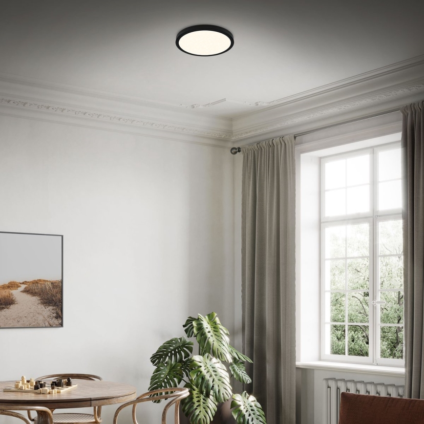 Briloner 3704-015 - LED Dimmable φωτιστικό οροφής RUNA LED/22W/230V 2700-6500K μαύρο + τηλεχειριστήριο