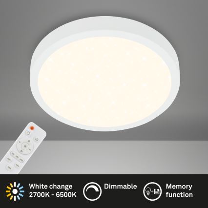 Briloner 3704-016 - LED Dimmable φωτιστικό οροφής RUNA LED/22W/230V 2700-6500K λευκό + τηλεχειριστήριο