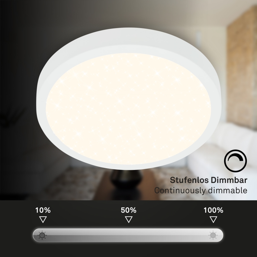 Briloner 3704-016 - LED Dimmable φωτιστικό οροφής RUNA LED/22W/230V 2700-6500K λευκό + τηλεχειριστήριο