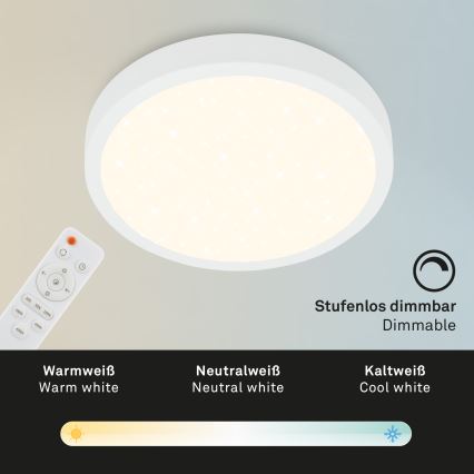 Briloner 3704-016 - LED Dimmable φωτιστικό οροφής RUNA LED/22W/230V 2700-6500K λευκό + τηλεχειριστήριο