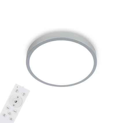 Briloner 3709-014 - LED RGBW Dimmable φωτιστικό οροφής LED/22W/230V 4000K διάμετρος 38 cm ασημί + τηλεχειριστήριο
