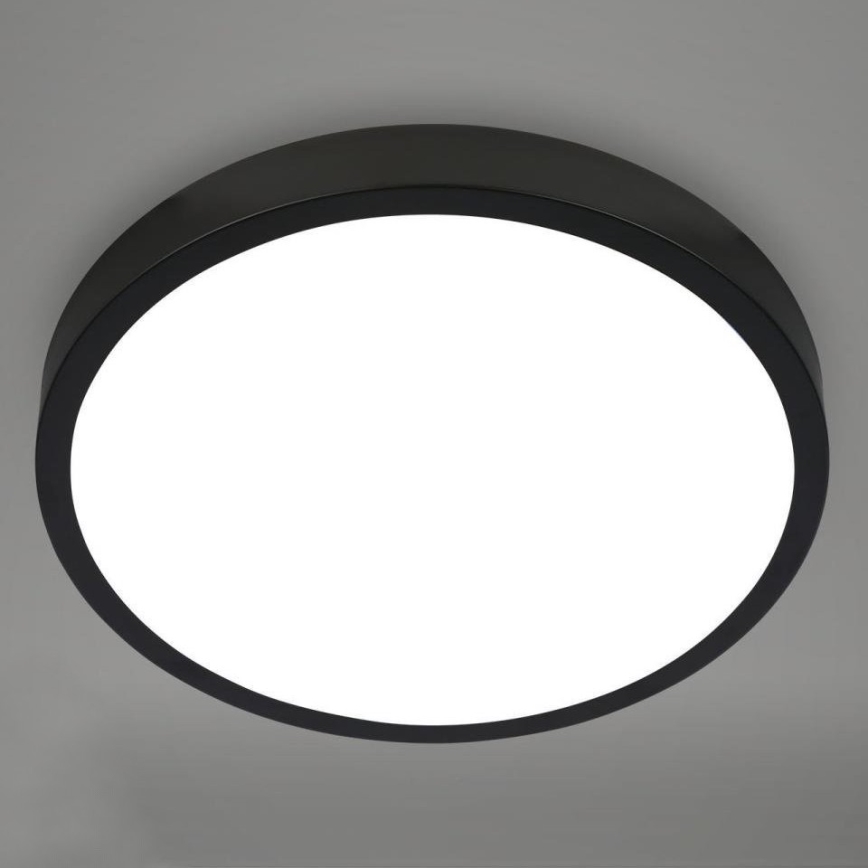 Briloner 3709-015 - LED RGBW Dimmable φωτιστικό οροφής LED/22W/230V 4000K διάμετρος 38 cm μαύρο + τηλεχειριστήριο