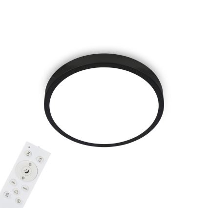 Briloner 3709-015 - LED RGBW Dimmable φωτιστικό οροφής LED/22W/230V 4000K διάμετρος 38 cm μαύρο + τηλεχειριστήριο