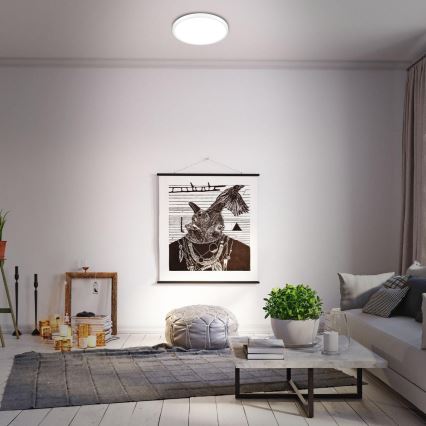 Briloner 3709-016 - LED RGBW Dimmable φωτιστικό οροφής LED/22W/230V 4000K διάμετρος 38 cm λευκό + τηλεχειριστήριο