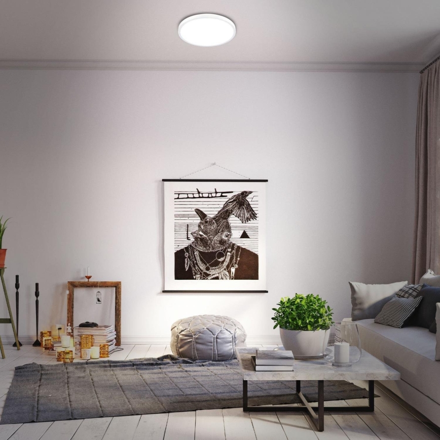 Briloner 3709-016 - LED RGBW Dimmable φωτιστικό οροφής LED/22W/230V 4000K διάμετρος 38 cm λευκό + τηλεχειριστήριο