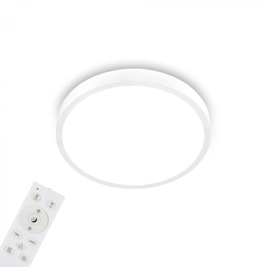 Briloner 3709-016 - LED RGBW Dimmable φωτιστικό οροφής LED/22W/230V 4000K διάμετρος 38 cm λευκό + τηλεχειριστήριο