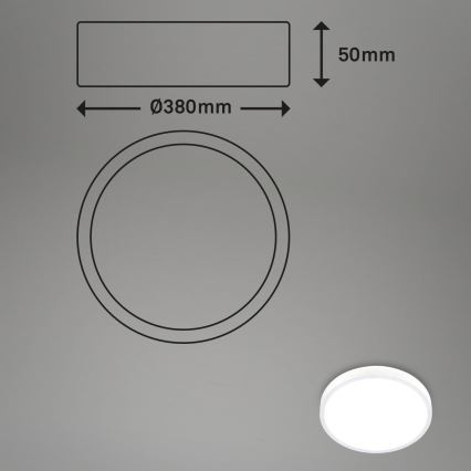 Briloner 3709-016 - LED RGBW Dimmable φωτιστικό οροφής LED/22W/230V 4000K διάμετρος 38 cm λευκό + τηλεχειριστήριο