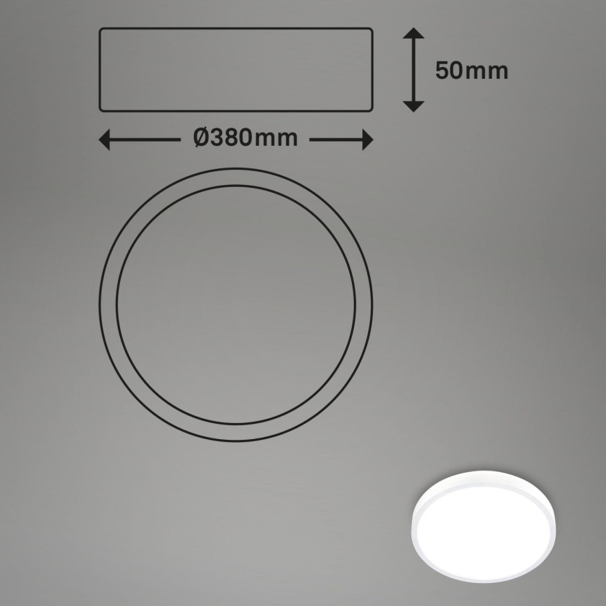Briloner 3709-016 - LED RGBW Dimmable φωτιστικό οροφής LED/22W/230V 4000K διάμετρος 38 cm λευκό + τηλεχειριστήριο
