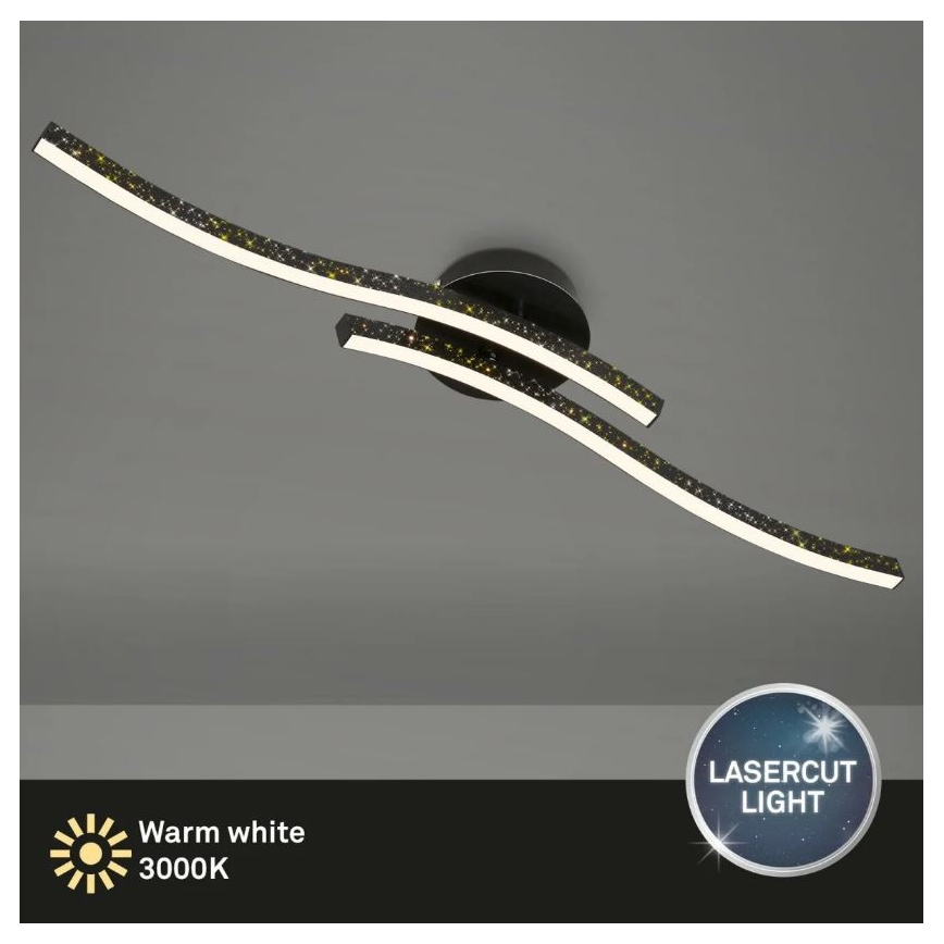 Briloner 3718-025 - LED Πλαφονιέρα οροφής REY 2xLED/6W/230V μαύρο