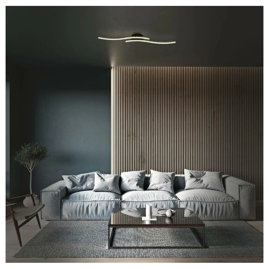 Briloner 3718-025 - LED Πλαφονιέρα οροφής REY 2xLED/6W/230V μαύρο