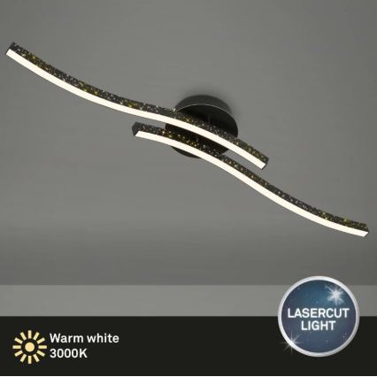 Briloner 3718-025 - LED Πλαφονιέρα οροφής REY 2xLED/6W/230V μαύρο