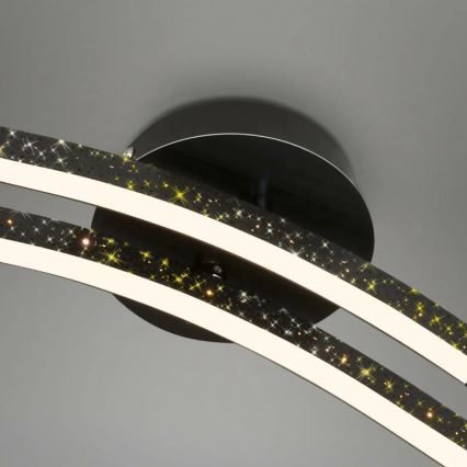 Briloner 3718-025 - LED Πλαφονιέρα οροφής REY 2xLED/6W/230V μαύρο