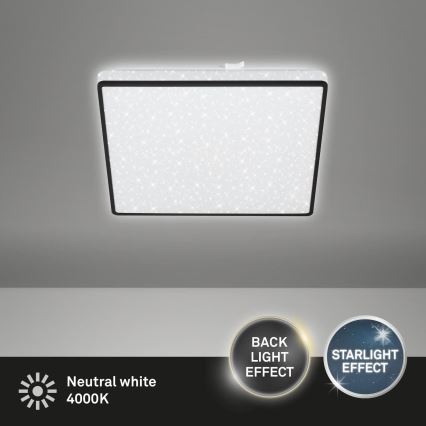 Briloner 3748-415 - LED φωτιστικό οροφής STAR SKY LED/15W/230V 27x27 cm μαύρο