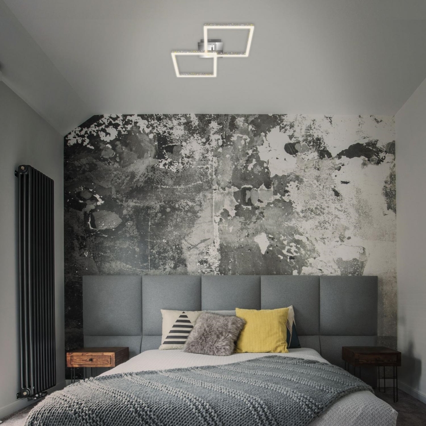 Briloner 3751-019 - LED Dimmable φωτιστικό οροφής FRAME LED/20W/230V γυαλιστερό χρώμιο