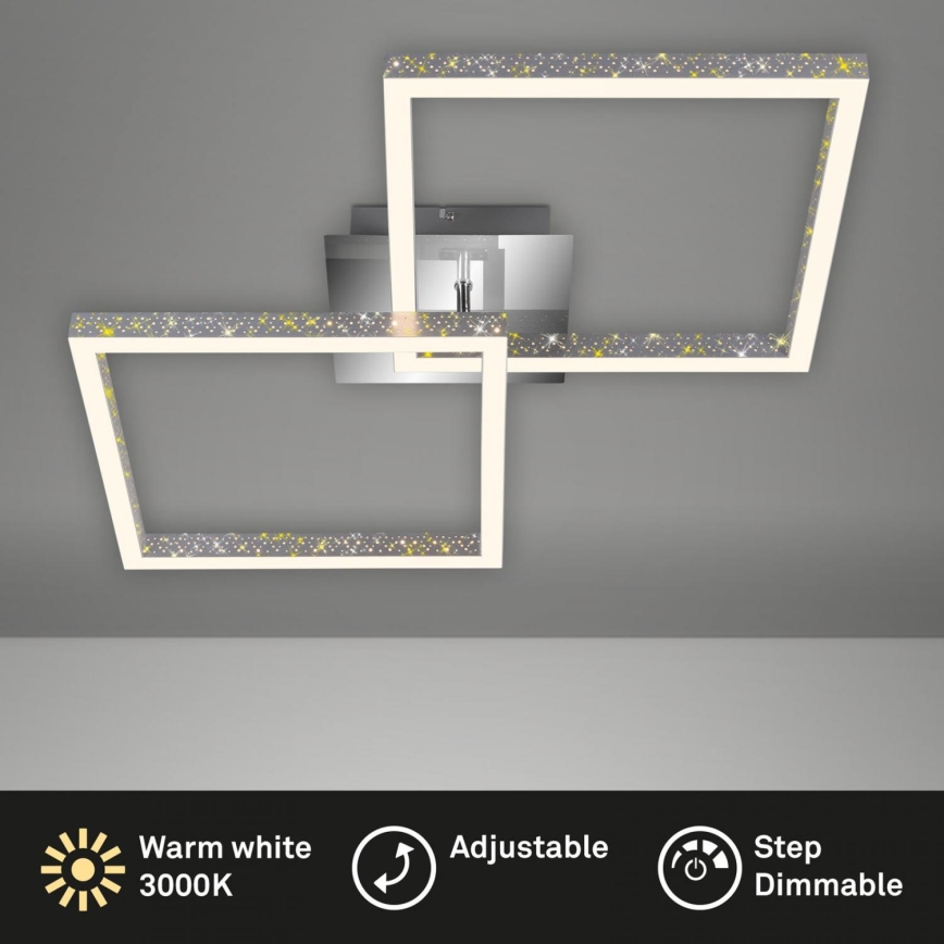 Briloner 3751-019 - LED Dimmable φωτιστικό οροφής FRAME LED/20W/230V γυαλιστερό χρώμιο