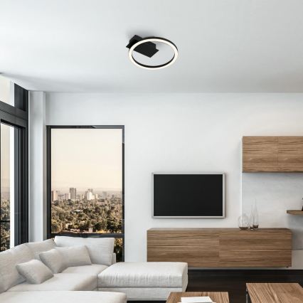 Briloner 3778-015 - Φωτιστικό οροφής LED FRAME LED/5W/230V Ø 20 cm μαύρο