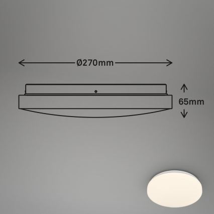 Briloner 3827-016 - LED φωτιστικό οροφής για μπάνιο με αισθητήρα WALK LED/13W/230V IP54 pr. 27 cm λευκό
