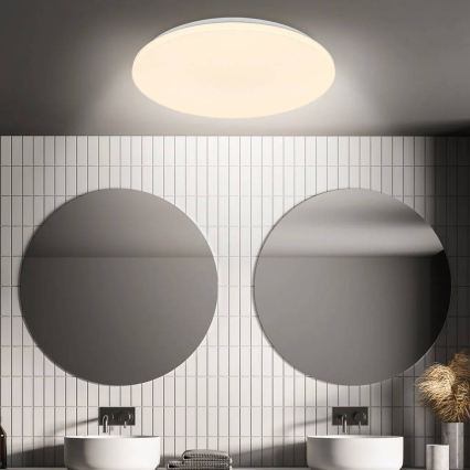 Briloner 3828-016 - LED φωτιστικό οροφής μπάνιου με αισθητήρα κίνησης WALK LED/24W/230V IP54, Ø 35 cm, λευκό
