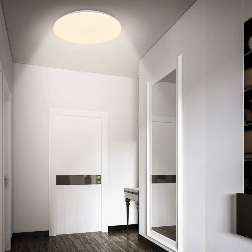 Briloner 3828-016 - LED φωτιστικό οροφής μπάνιου με αισθητήρα κίνησης WALK LED/24W/230V IP54, Ø 35 cm, λευκό
