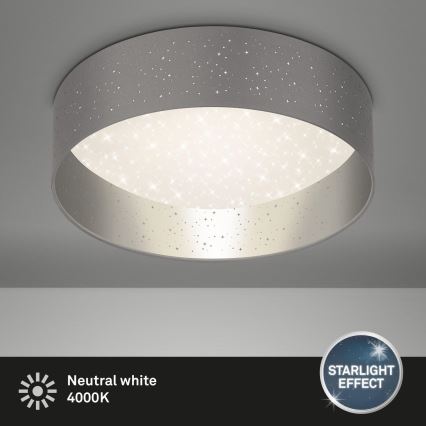 Briloner 3882-014 - Φωτιστικό οροφής LED MAILA STARRY LED/18W/230V γκρι/ασημί