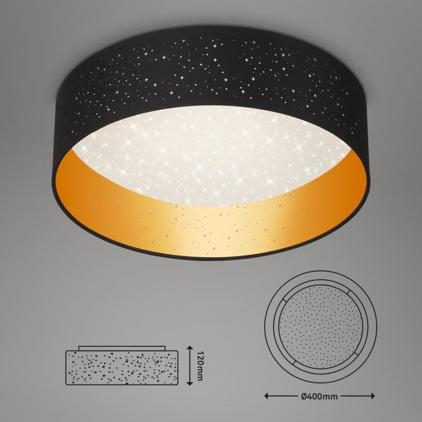 Briloner 3882-015 - Φωτιστικό οροφής LED MAILA STARRY LED/18W/230V μαύρο/χρυσαφί