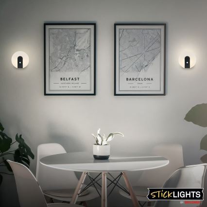 Briloner 3889015 - LED Επαναφορτιζόμενο επιτοίχιο φωτιστικό με αισθητήρα κίνησης και λυκόφωτος TARO LED/2,5W/5V 1800 mAh μαύρο