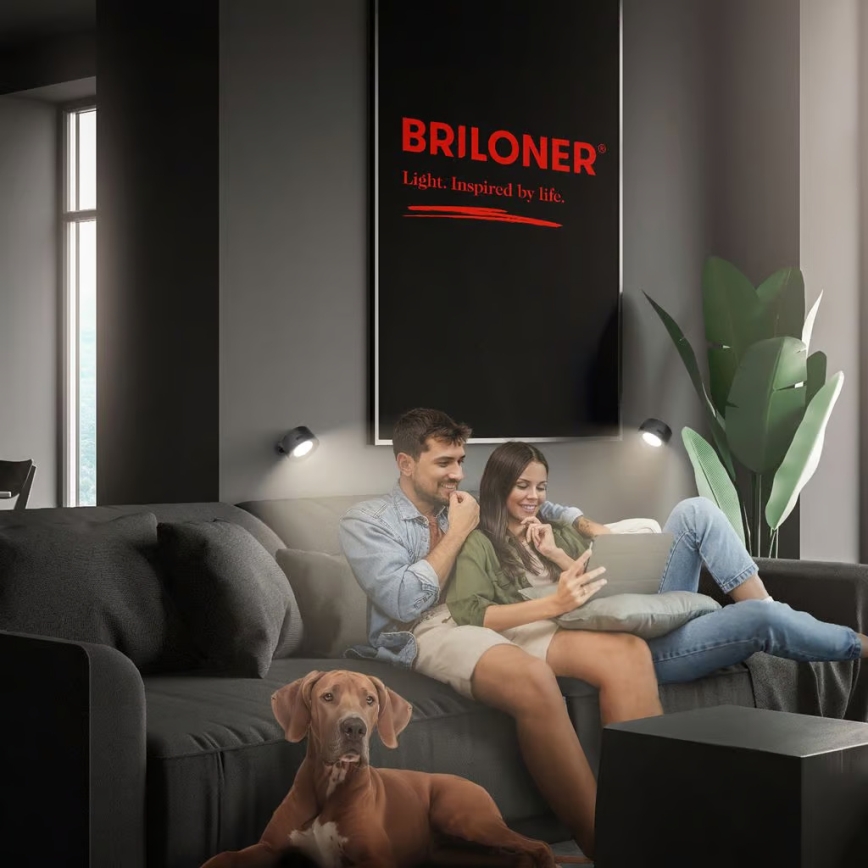 Briloner 3896015 - LED Ρυθμιζόμενο επαναφορτιζόμενο επιτοίχιο φωτιστικό TARI LED/1,6W/5V 1500 mAh μαύρο