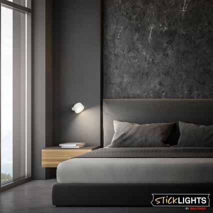 Briloner 3896016 - LED ρυθμιζόμενο επαναφορτιζόμενο επιτοίχιο φωτιστικό TARI LED/1,6W/5V 1500 mAh λευκό