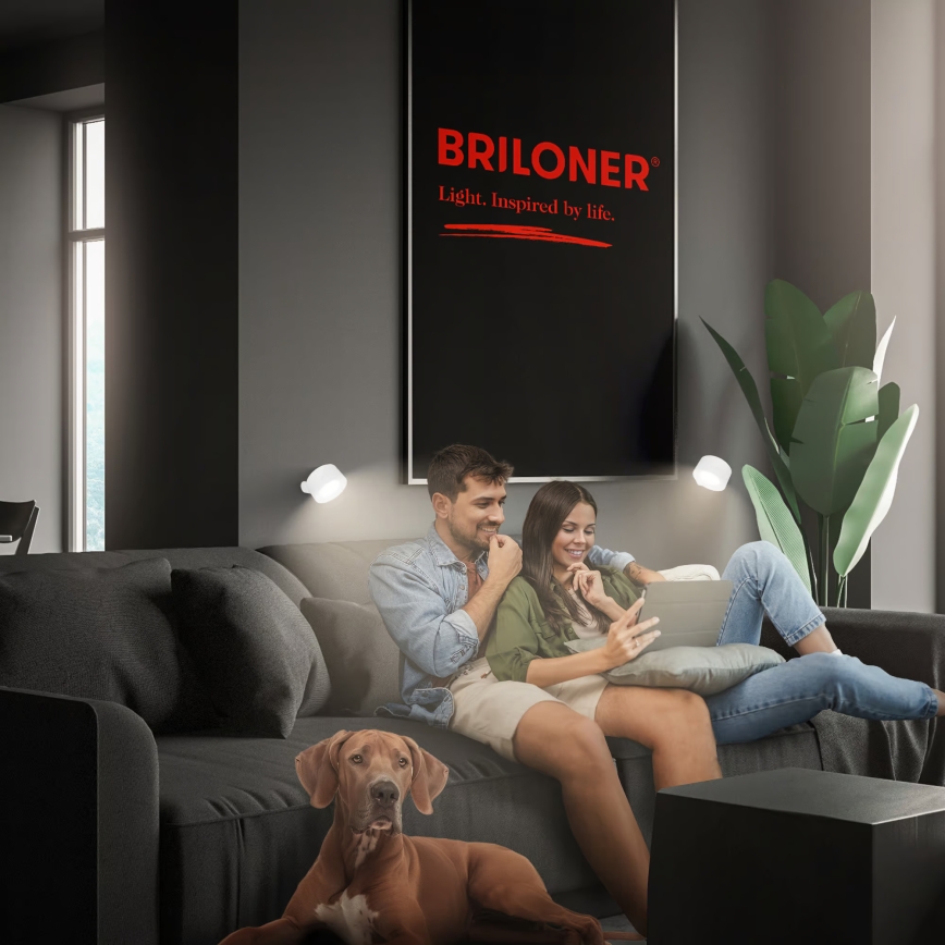 Briloner 3896016 - LED ρυθμιζόμενο επαναφορτιζόμενο επιτοίχιο φωτιστικό TARI LED/1,6W/5V 1500 mAh λευκό