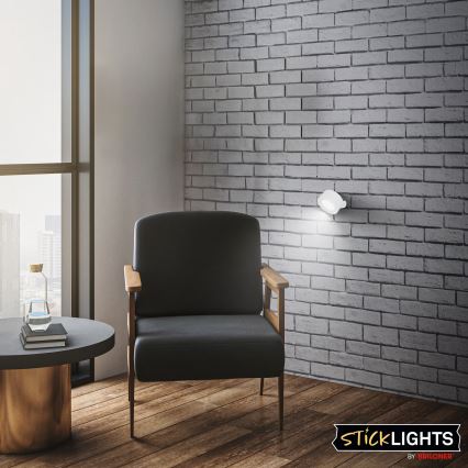 Briloner 3896016 - LED ρυθμιζόμενο επαναφορτιζόμενο επιτοίχιο φωτιστικό TARI LED/1,6W/5V 1500 mAh λευκό