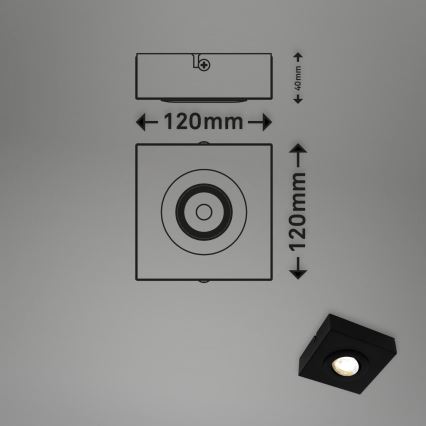 Briloner 3996015 - LED Σποτ CTS LED/4W/230V 2700/4000K μαύρο