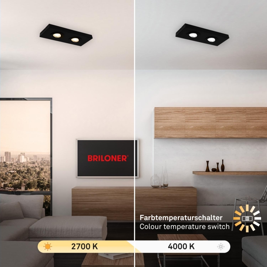 Briloner 3996025 - LED Σποτ CTS 2xLED/4W/230V 2700/4000K μαύρο