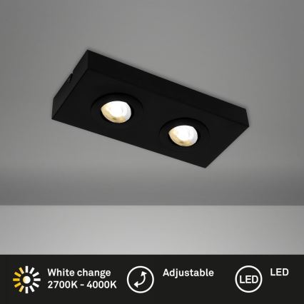 Briloner 3996025 - LED Σποτ CTS 2xLED/4W/230V 2700/4000K μαύρο