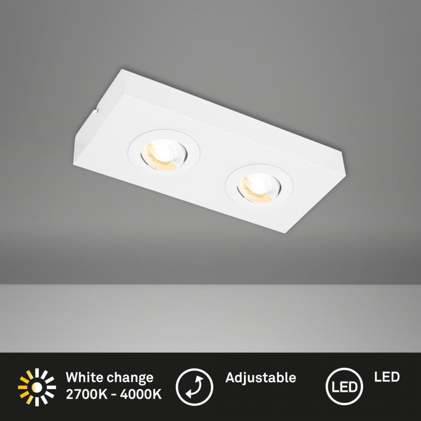 Briloner 3996026 - LED Σποτ CTS 2xLED/4W/230V 2700/4000K λευκό
