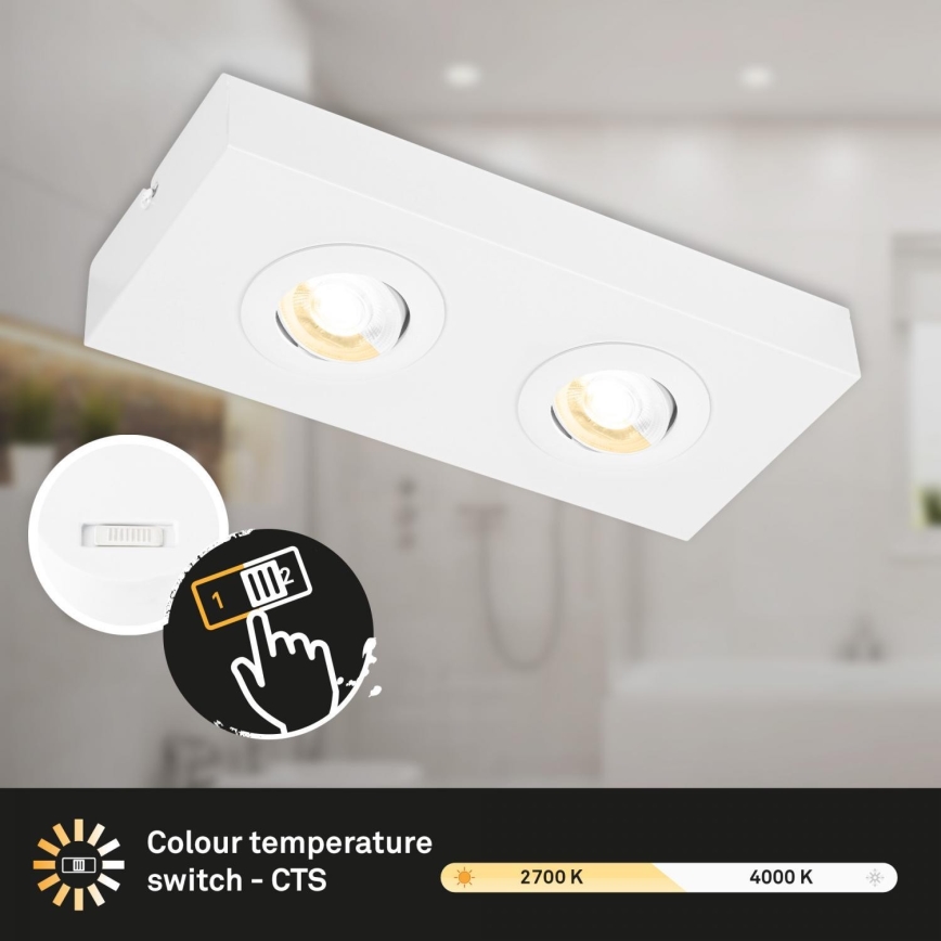 Briloner 3996026 - LED Σποτ CTS 2xLED/4W/230V 2700/4000K λευκό