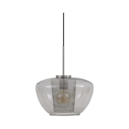 Briloner 4016-014 - Κρεμαστό φωτιστικό με καλώδιο SEVENTIES 1xE27/40W/230V καπνιστό γκρι