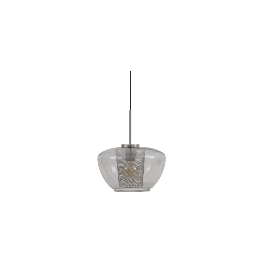 Briloner 4016-014 - Κρεμαστό φωτιστικό με καλώδιο SEVENTIES 1xE27/40W/230V καπνιστό γκρι