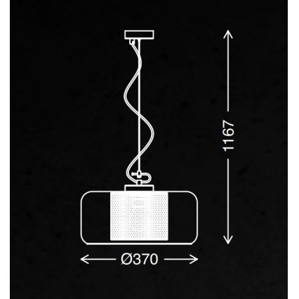 Briloner 4018-014 - Κρεμαστό φωτιστικό οροφής SEVENTIES 1xE27/40W/230V