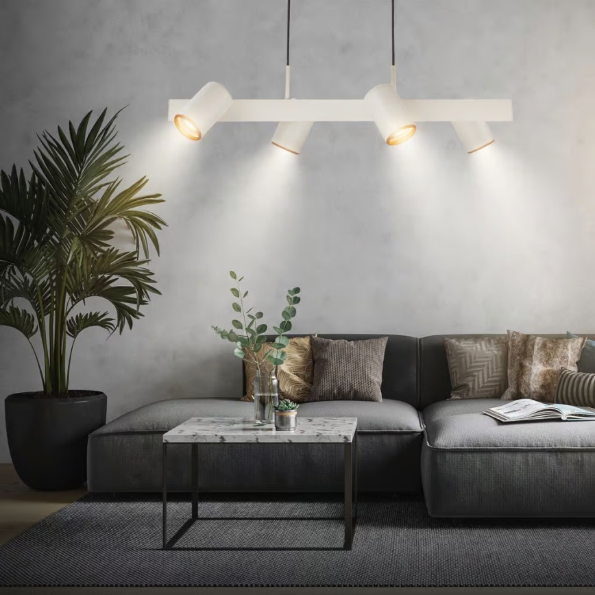 Briloner 4058044 - Κρεμαστό φωτιστικό με καλώδιο ERA 4xGU10/10W/230V, εκρού