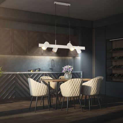 Briloner 4058044 - Κρεμαστό φωτιστικό με καλώδιο ERA 4xGU10/10W/230V, εκρού