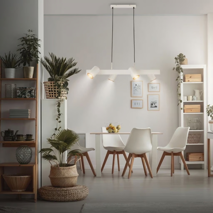 Briloner 4058044 - Κρεμαστό φωτιστικό με καλώδιο ERA 4xGU10/10W/230V, εκρού