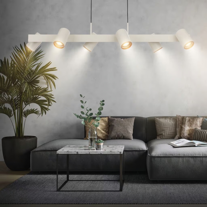 Briloner 4058064 - Κρεμαστό φωτιστικό με καλώδιο ERA 6xGU10/10W/230V εκρού