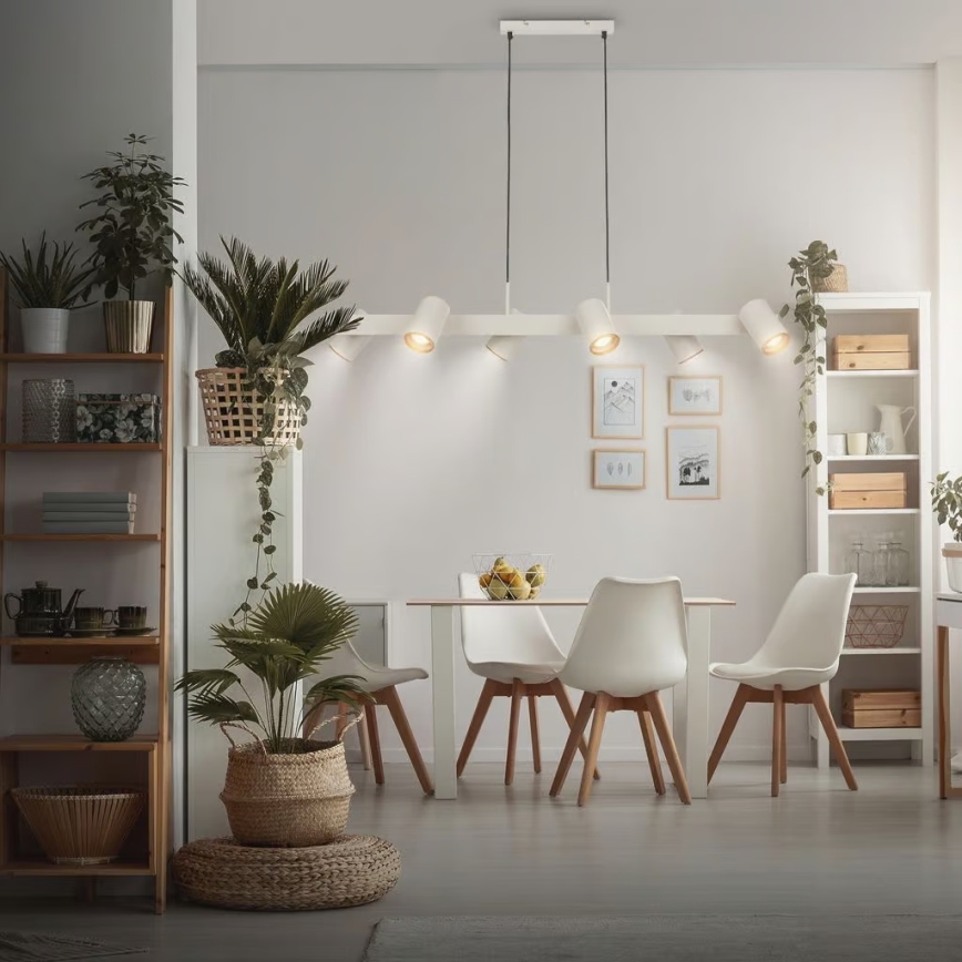 Briloner 4058064 - Κρεμαστό φωτιστικό με καλώδιο ERA 6xGU10/10W/230V εκρού